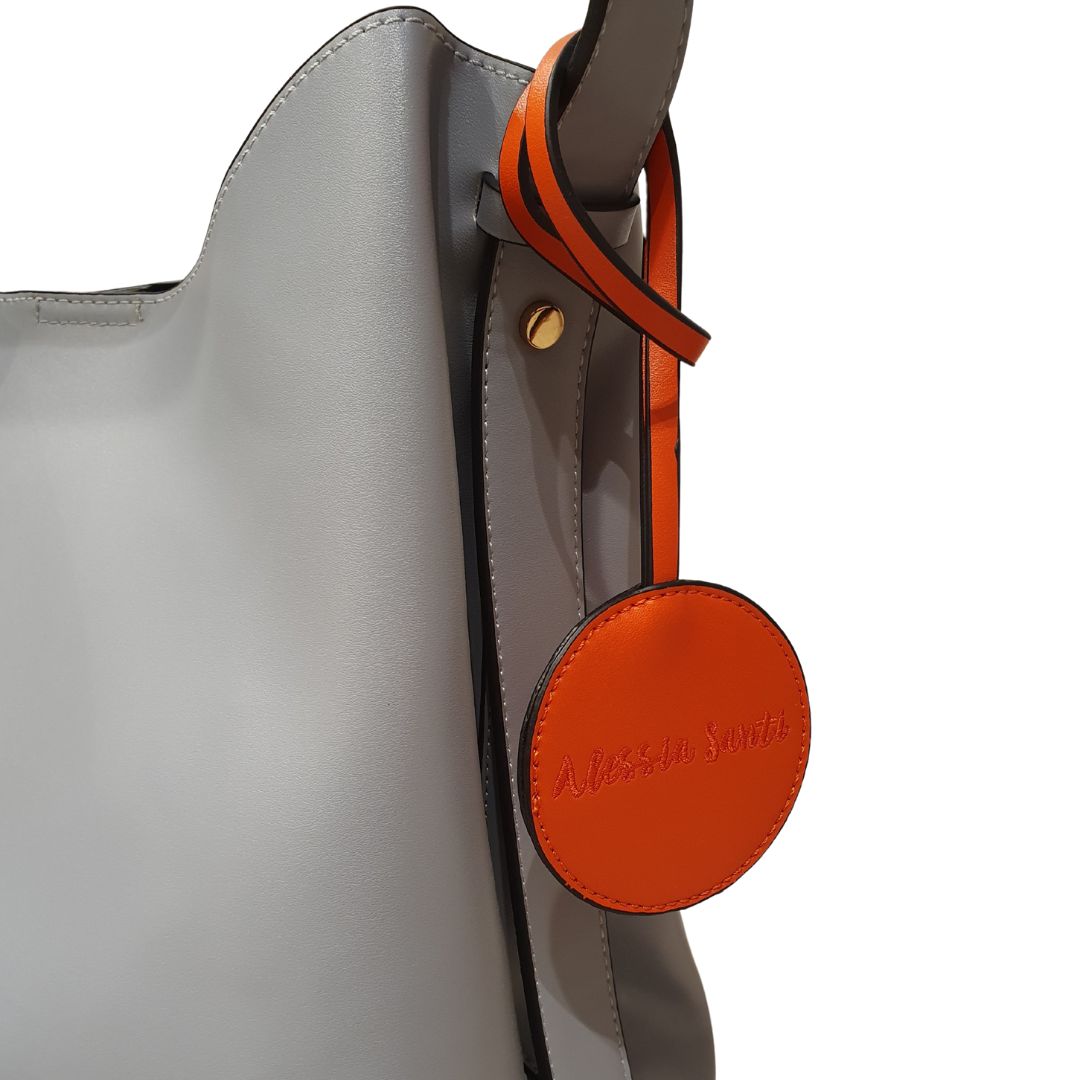 Borsa a spalla in ecopelle celeste Alessia Santi