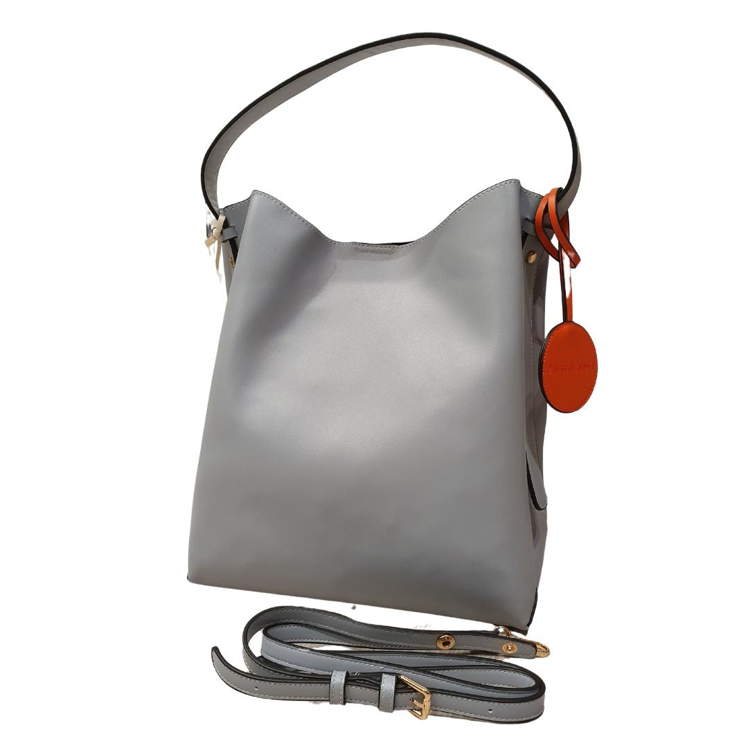 Borsa a spalla in ecopelle celeste Alessia Santi
