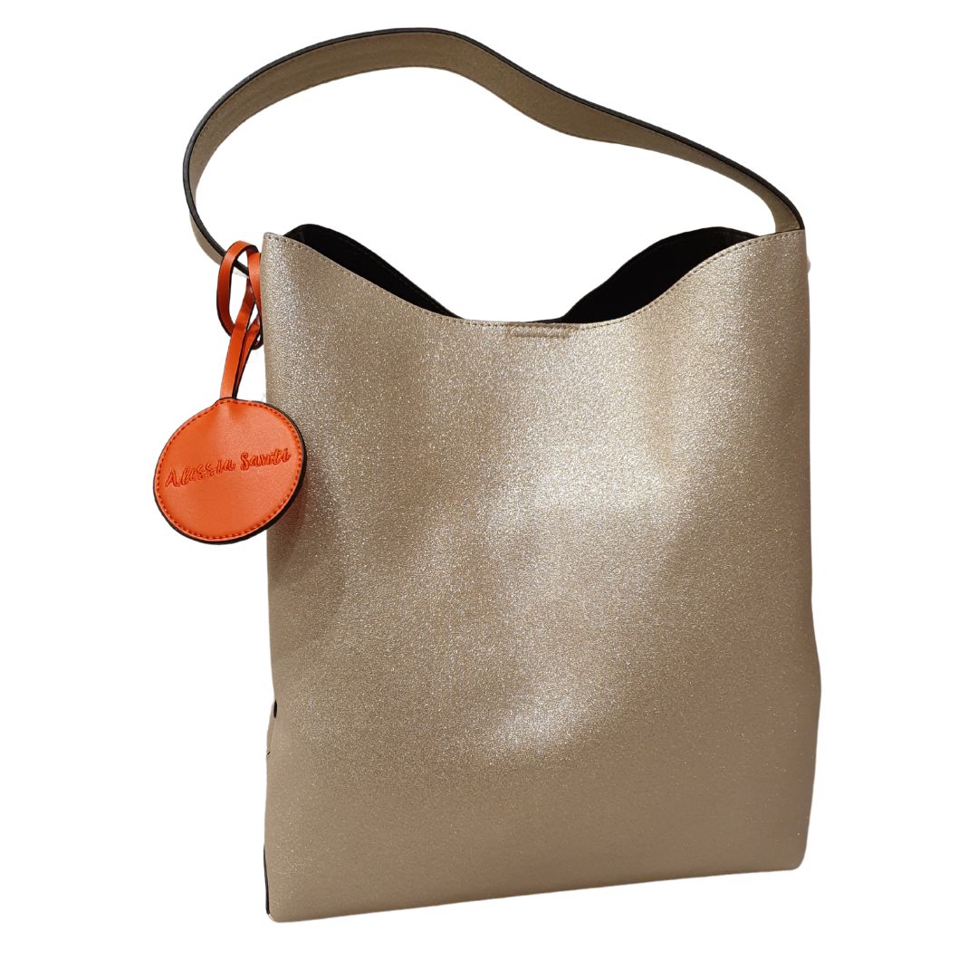 Borsa a spalla in ecopelle glitter Alessia Santi