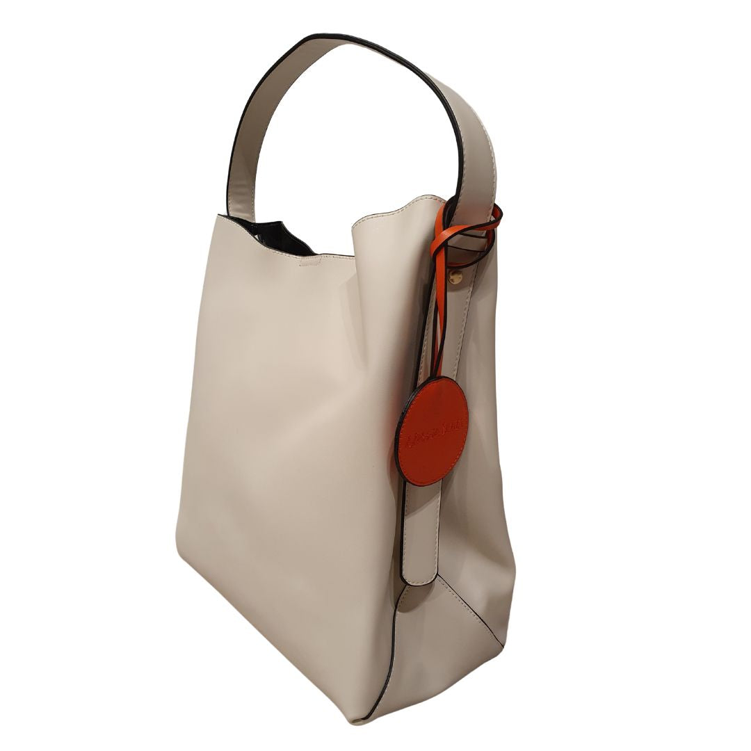 Borsa a spalla in ecopelle panna Alessia Santi