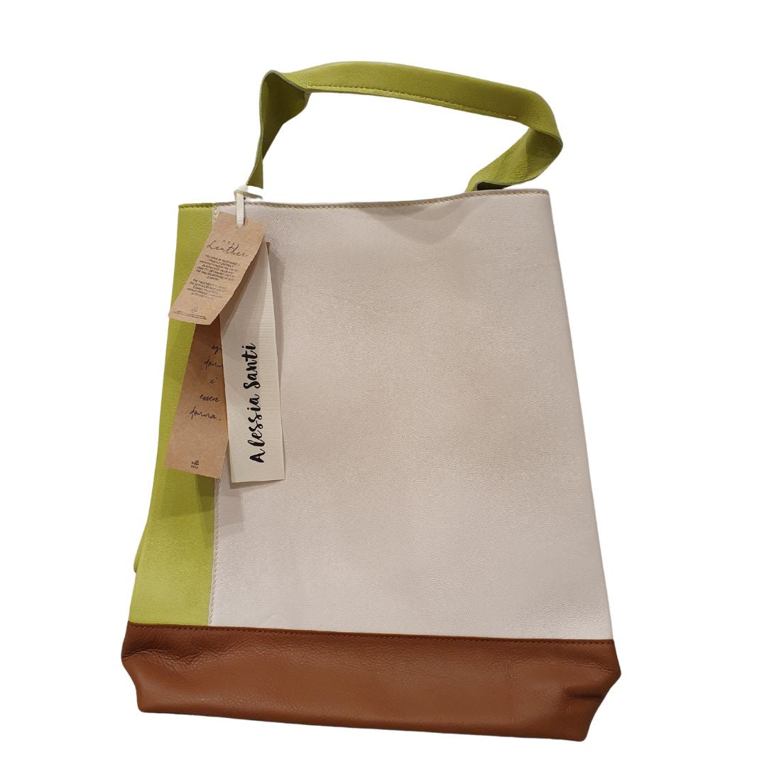 Borsa in pelle a spalla tricolore Alessia Santi