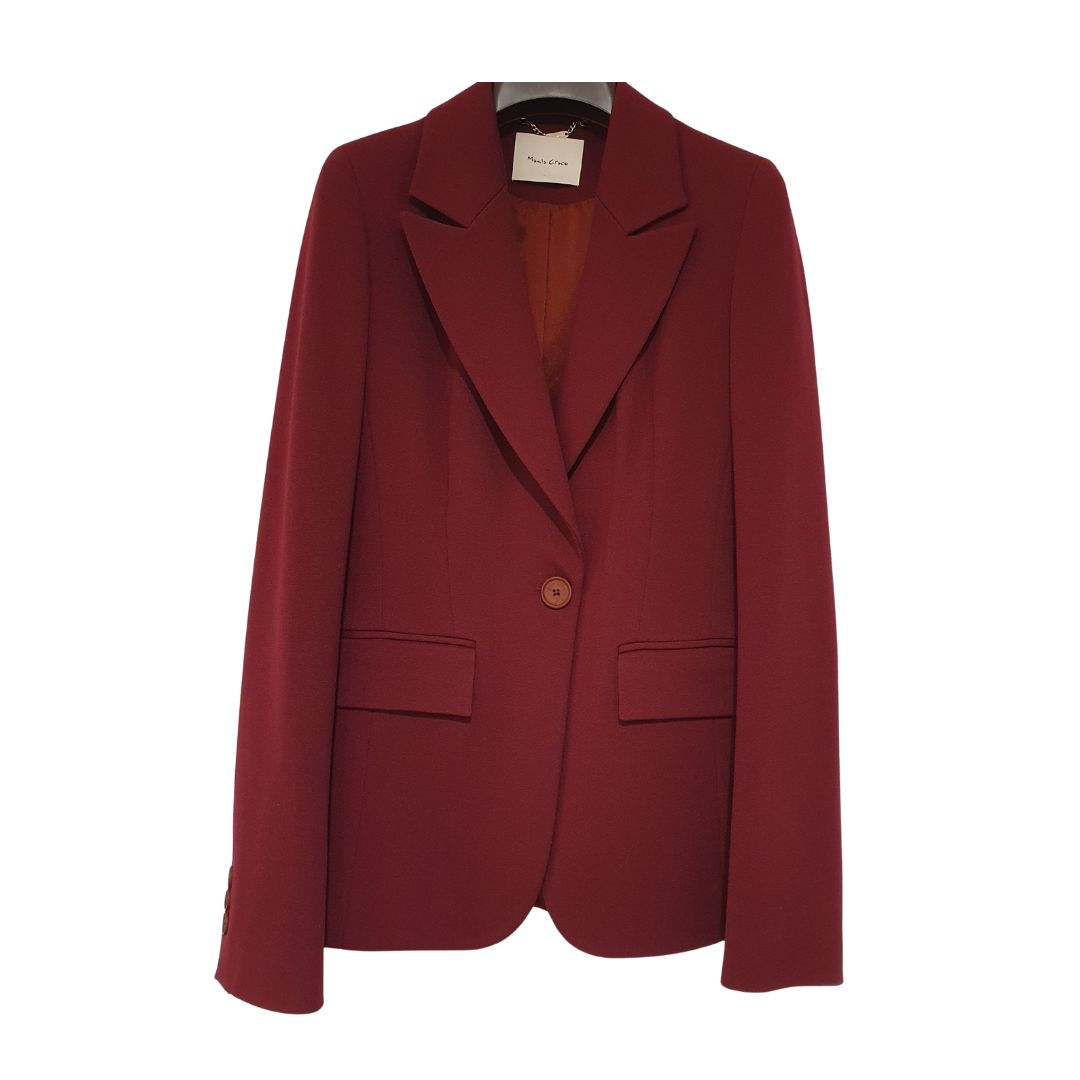 Giacca monopetto burgundy Manila Grace