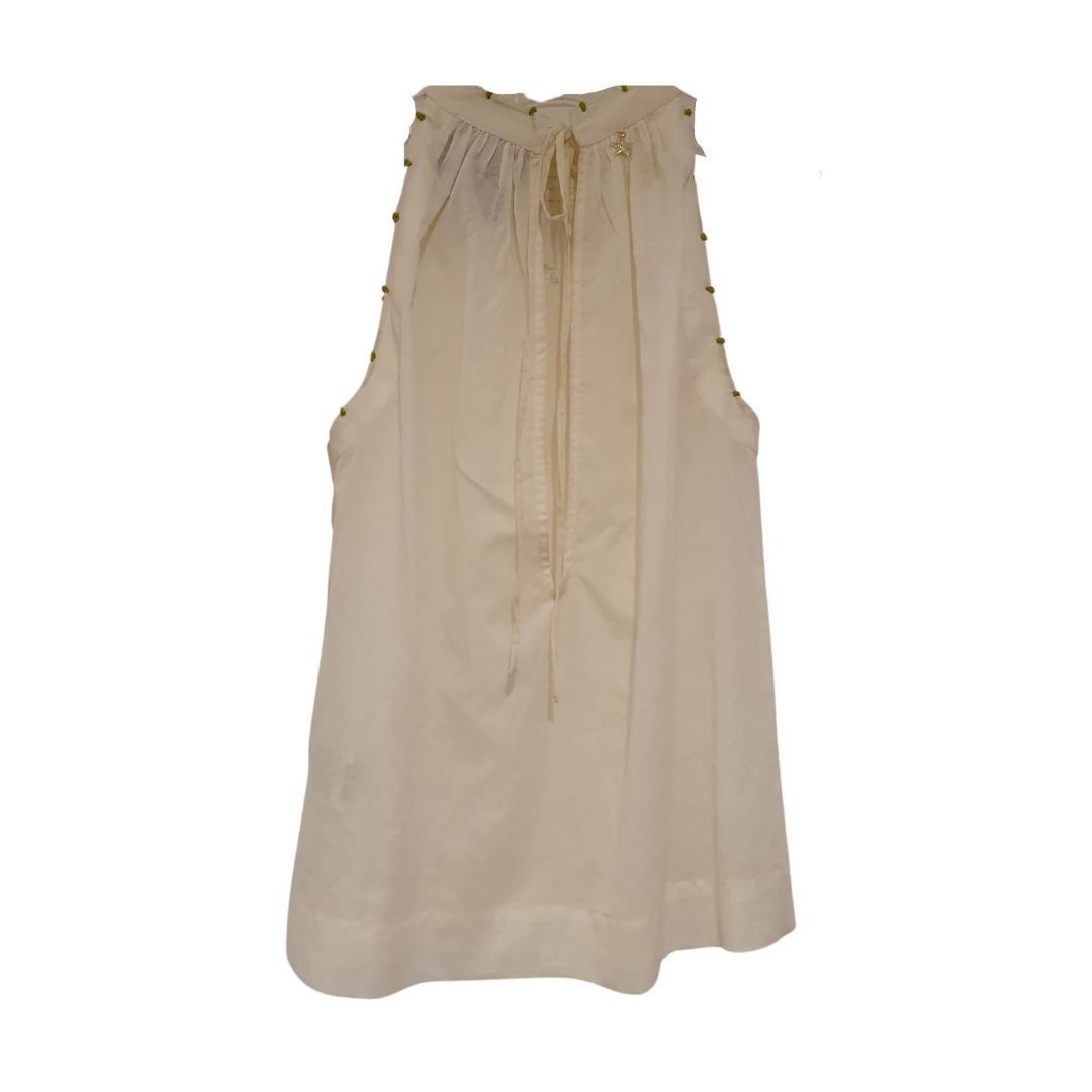 Top in mussola di cotone ricamato Souvenir