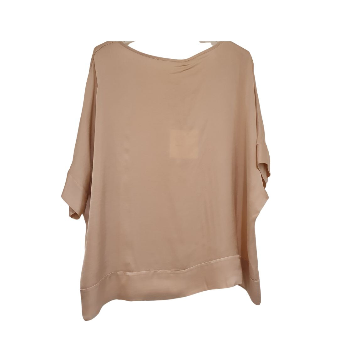 Blusa over in viscosa lucida Tensione In