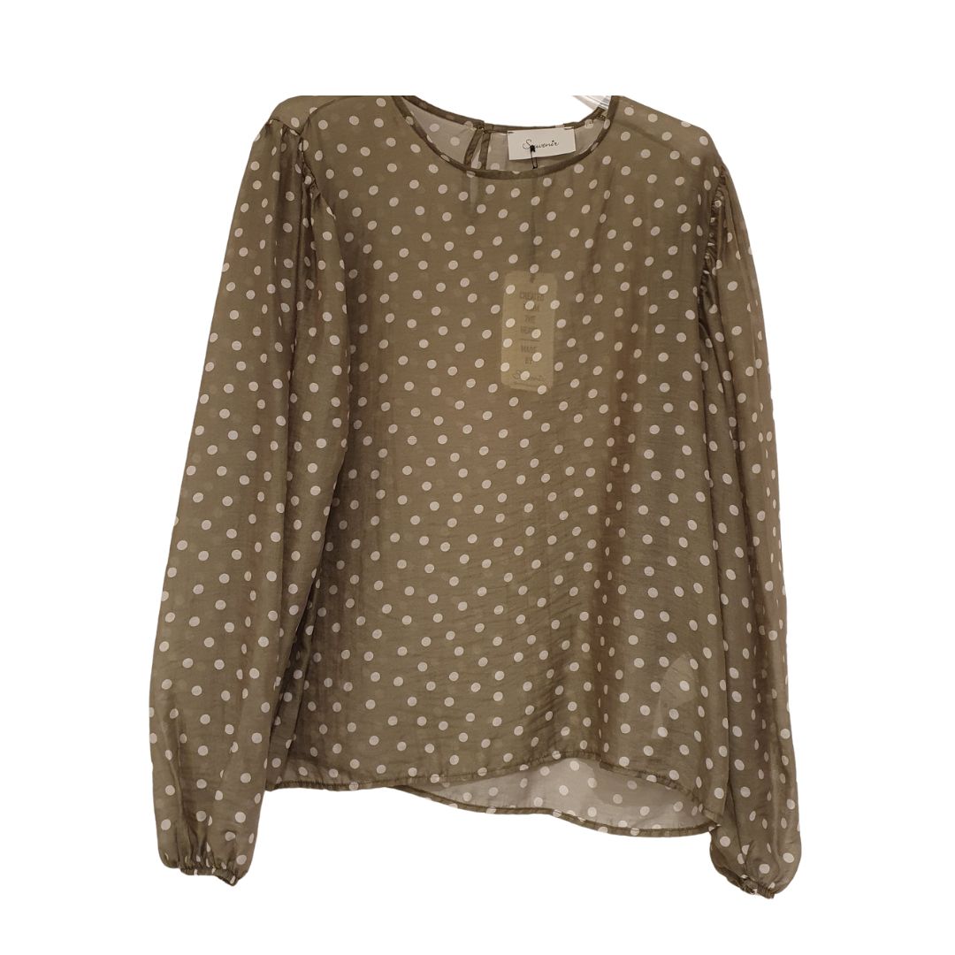 Blusa girocollo a pois Souvenir