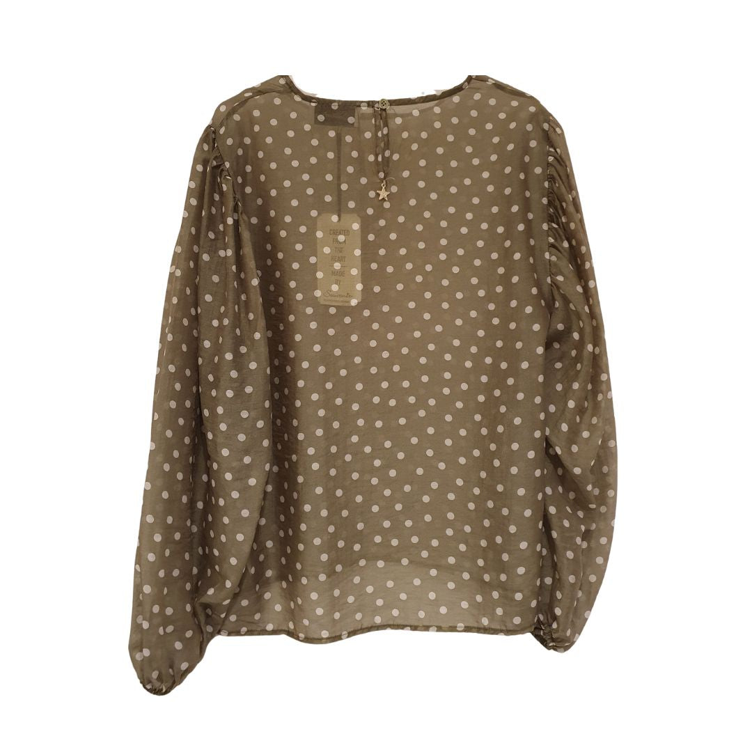 Blusa girocollo a pois Souvenir