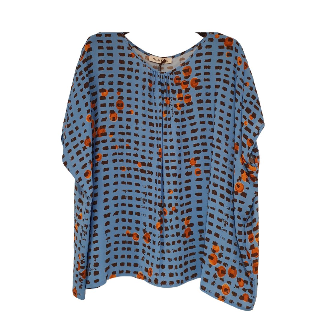 Blusa a scatoletta fantasia Manila Grace