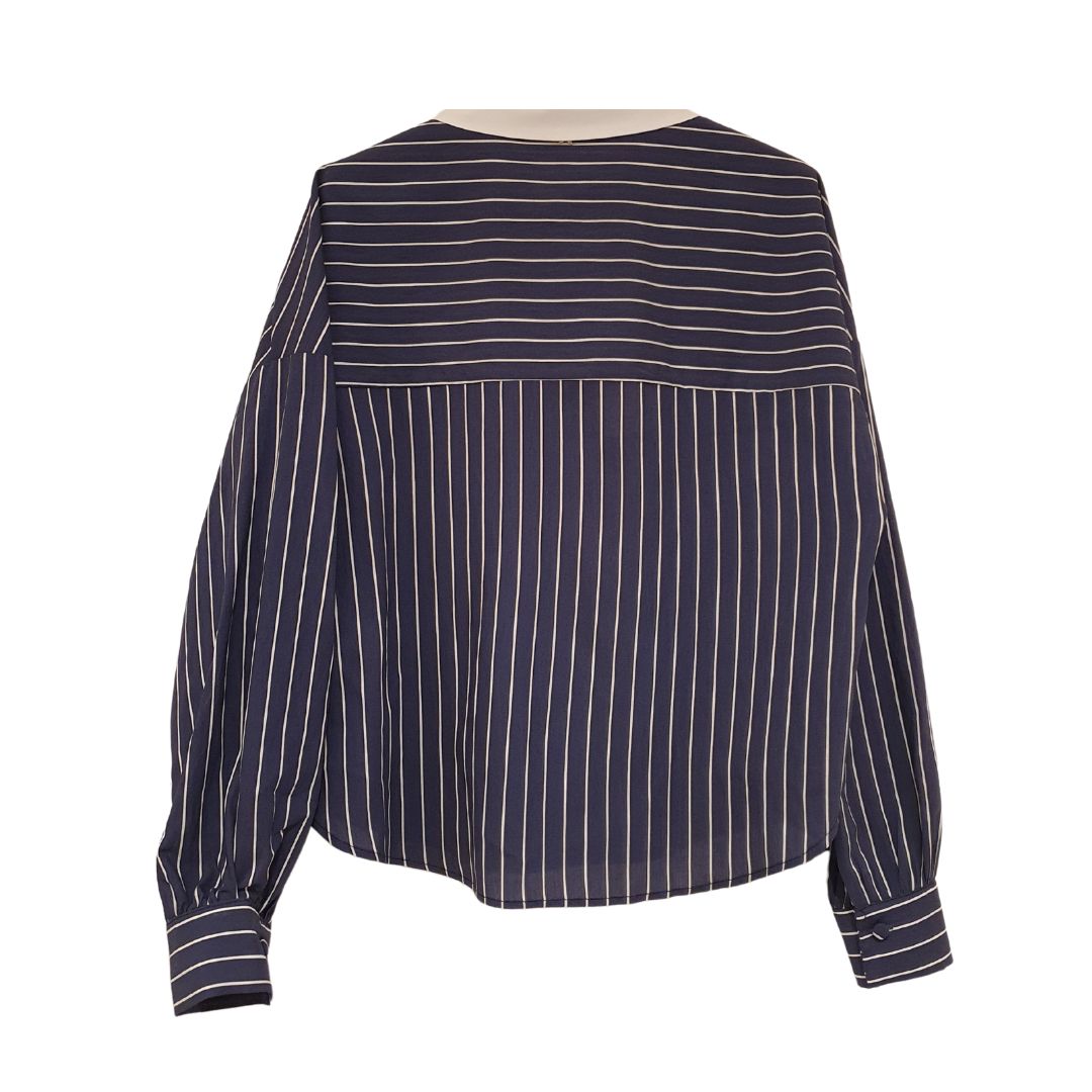 Camicia blu rigata Souvenir