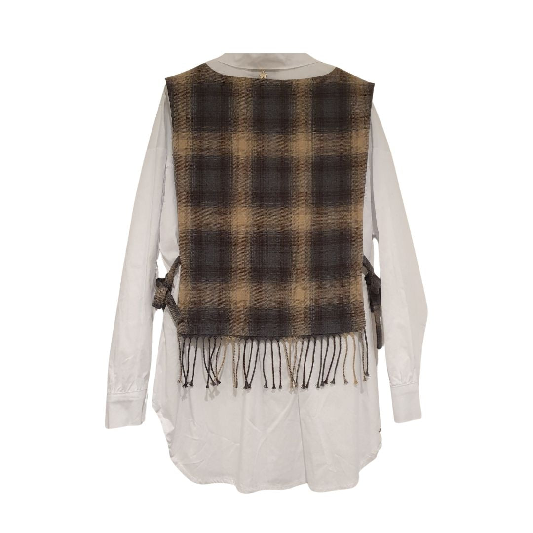 Camicia con gilet in lana Souvenir