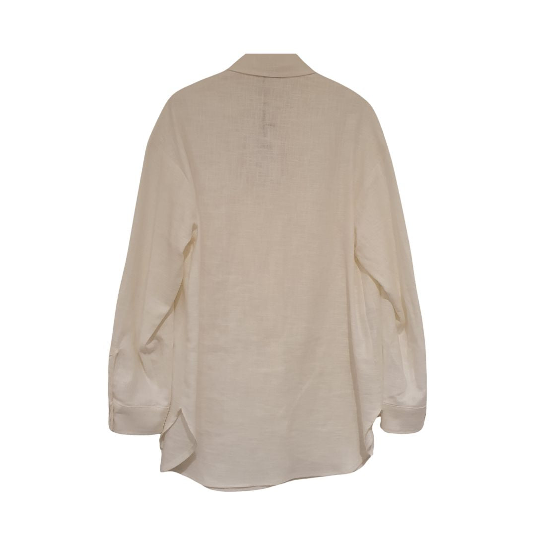 Maxi camicia panna Please