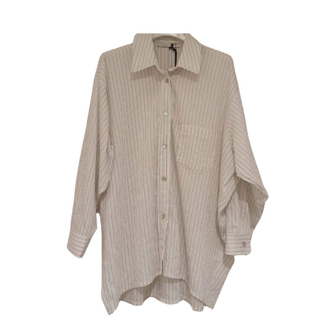 Maxi camicia rigata Philia Loft