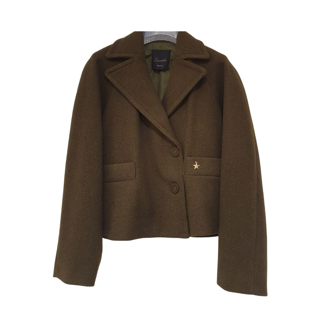 Cappotto corto verde militare Souvenir