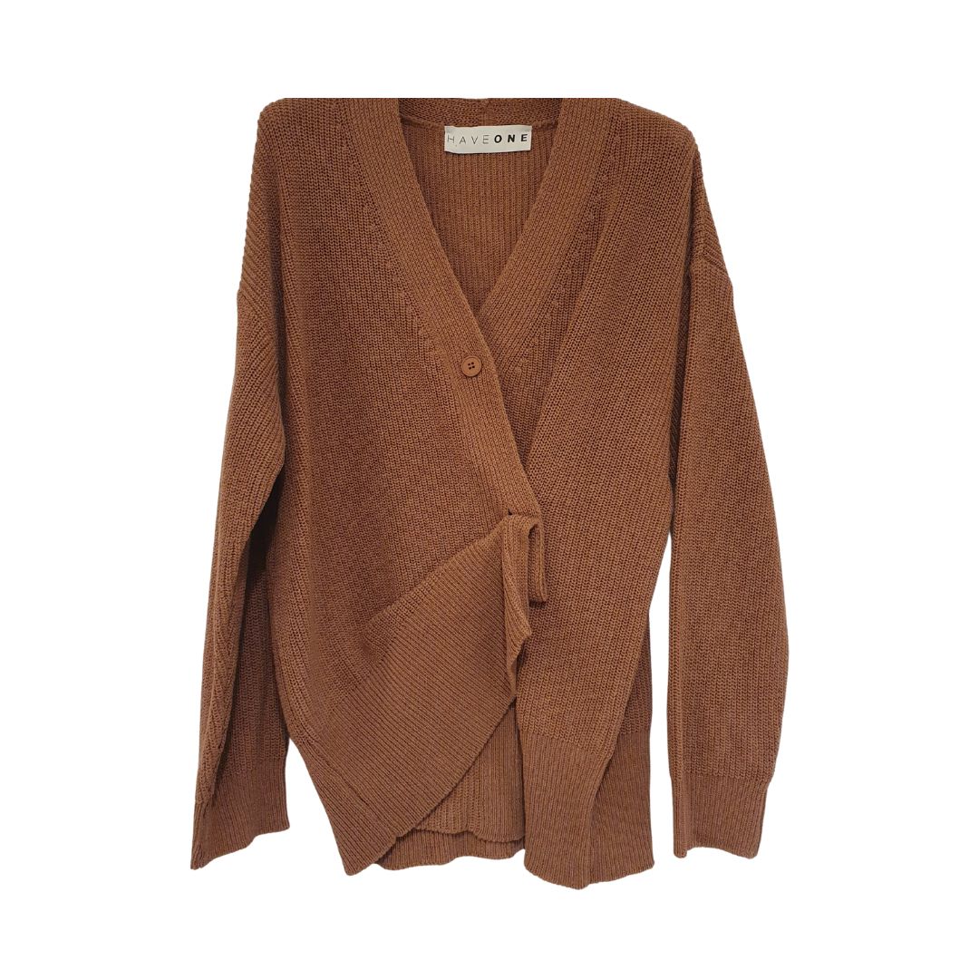 Cardigan in cotone con abbottonatura asimmetrica HaveOne