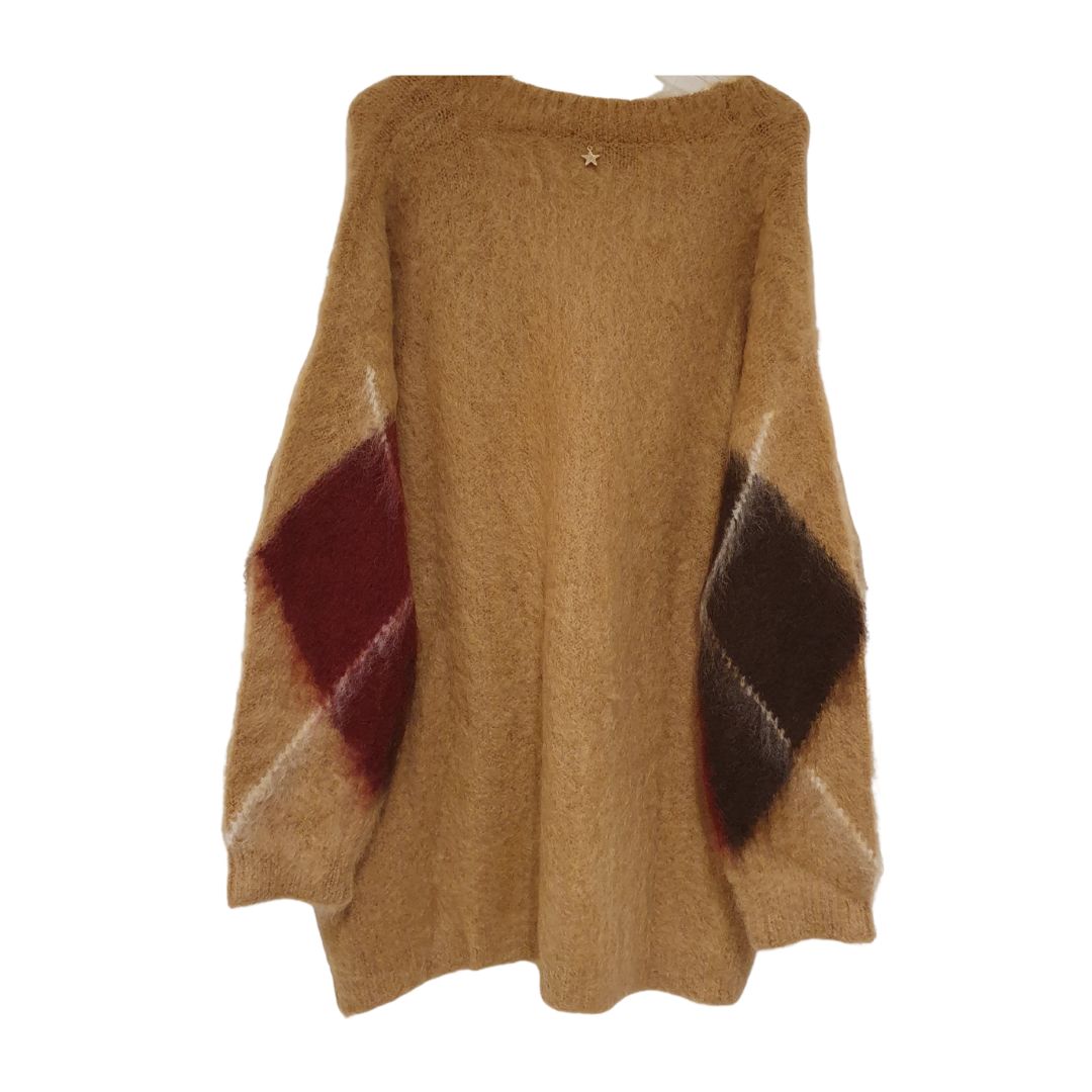 Cardigan in lana a quadri Souvenir