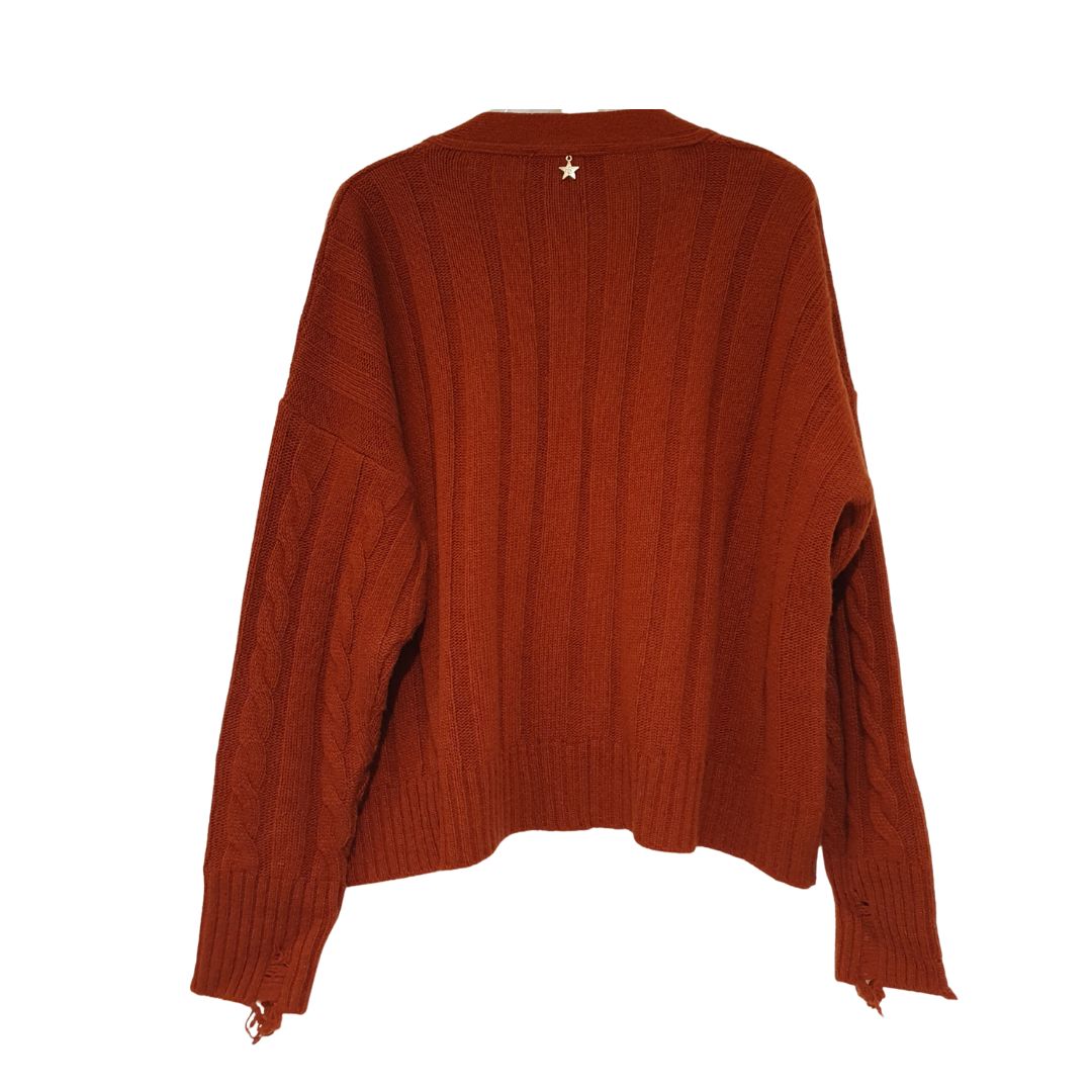 Cardigan trecce con rotture Souvenir