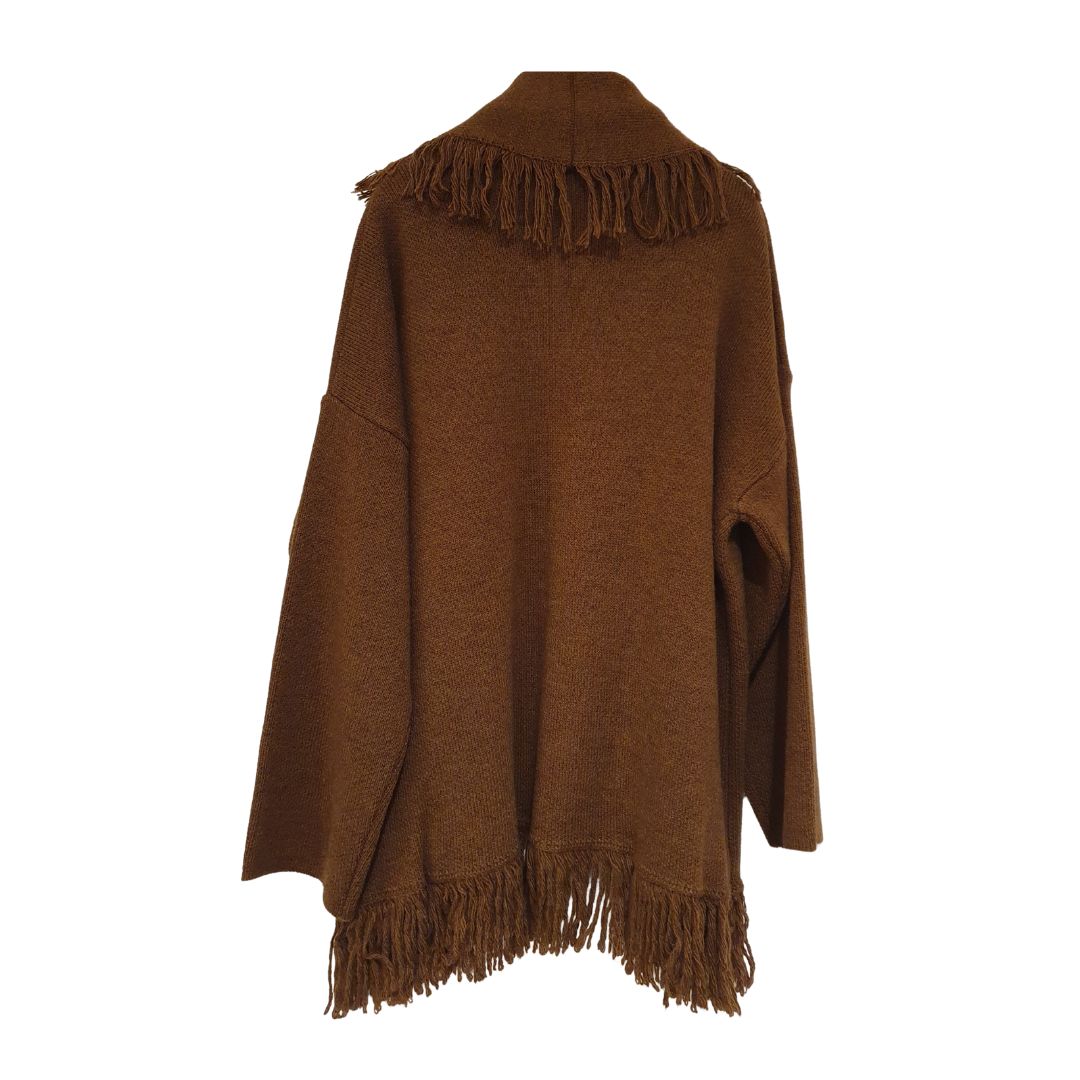 Cardigan con frange e ricami HaveOne