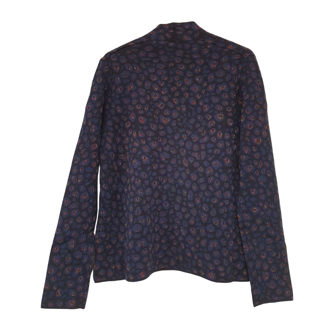 Cardigan jacquard con cintura Alessia Santi
