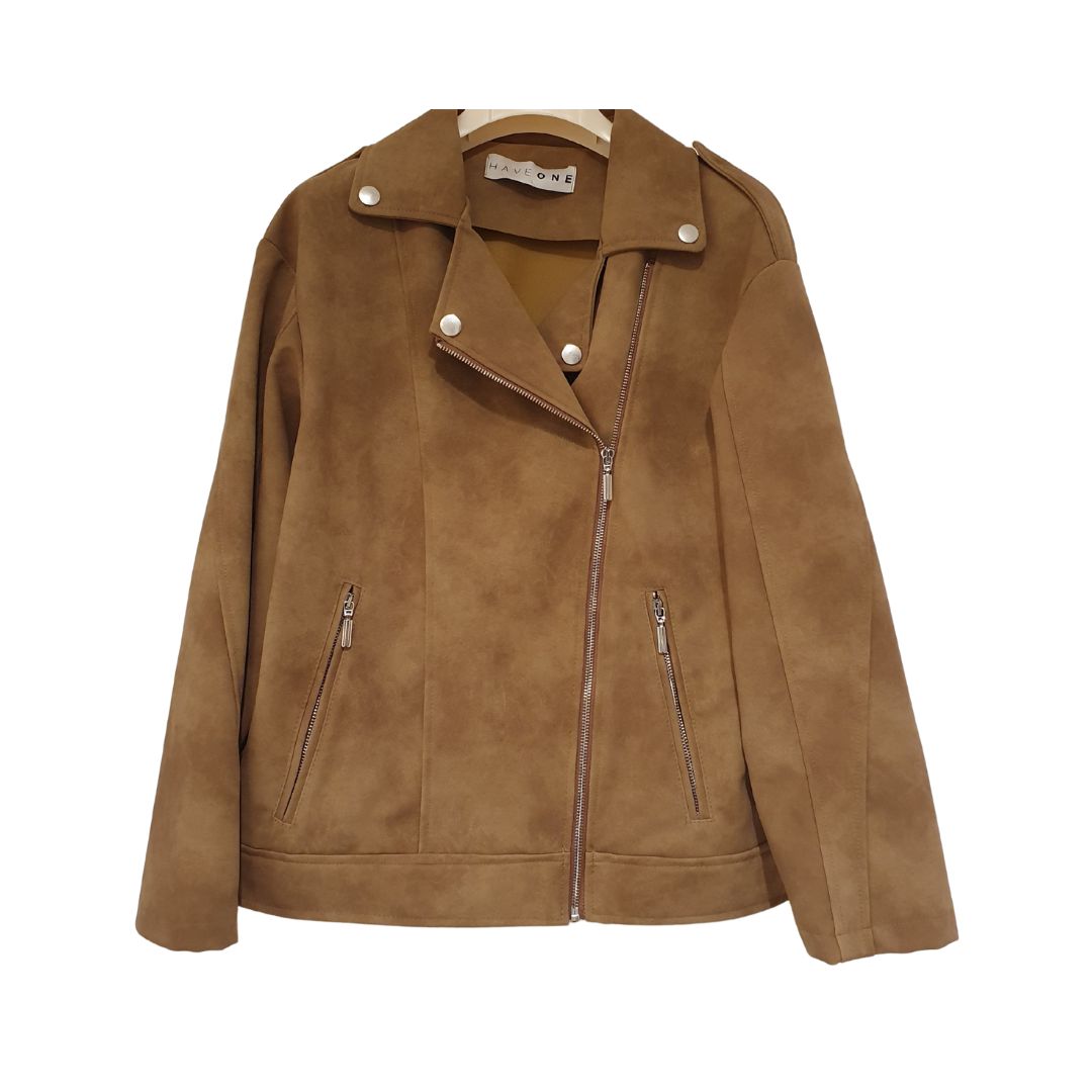 Chiodo in ecopelle beige HaveOne