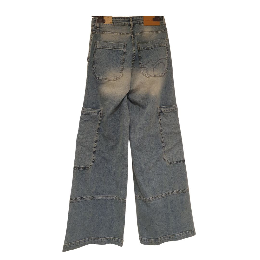 Jeans modello DuaLipa Noir'n'bleu