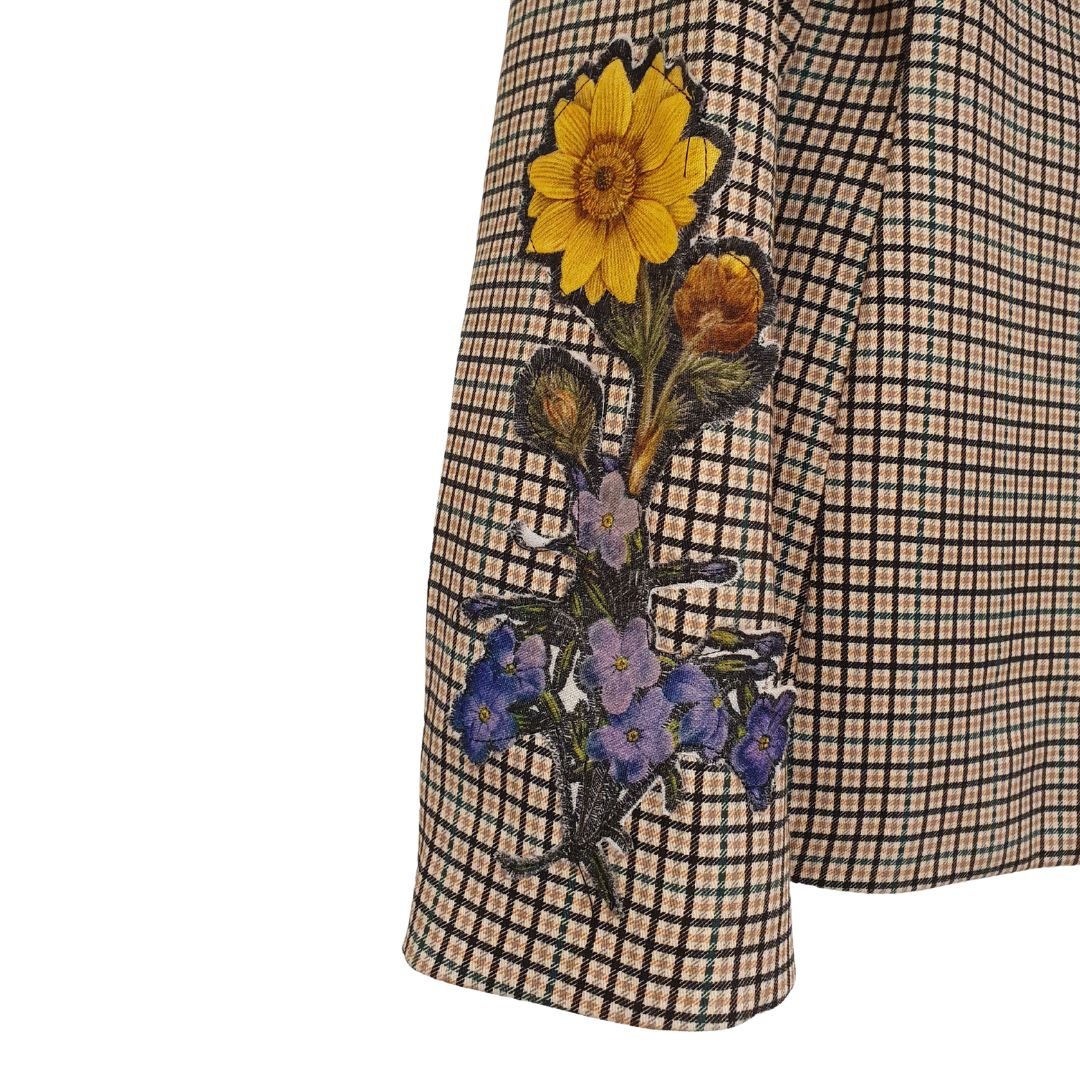 Giacca check con applicazioni HaveOne