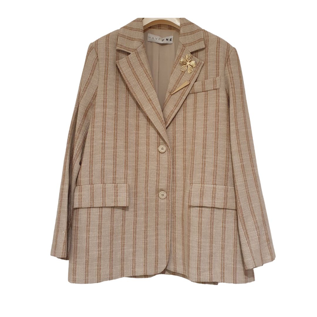 Blazer beige rigato HaveOne