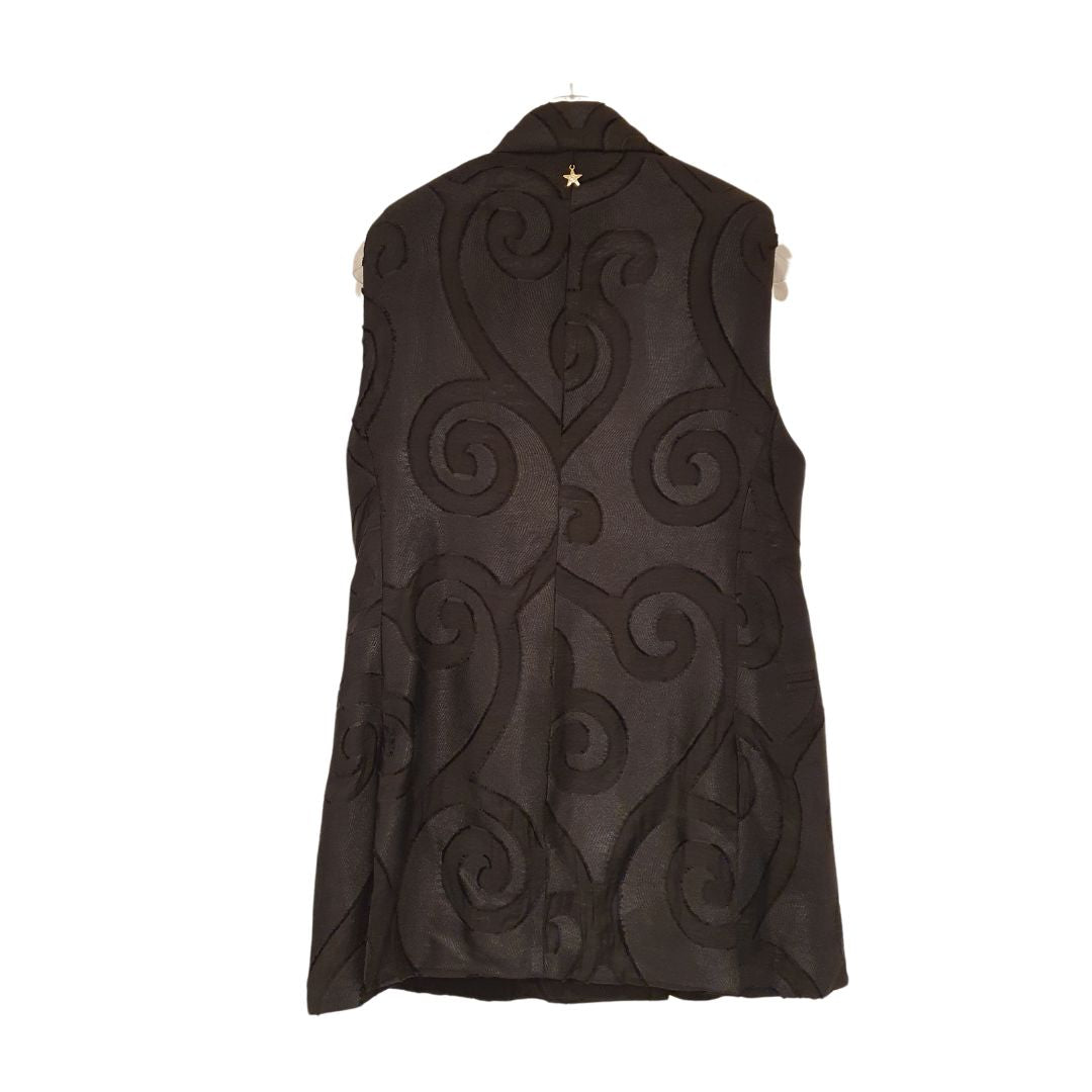 Gilet doppiopetto jacquard nero Souvenir