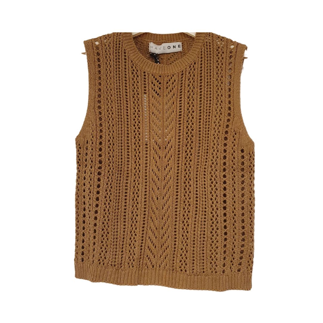 Top tricot girocollo in cotone HaveOne