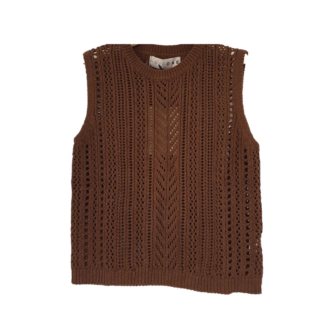 Top tricot girocollo in cotone HaveOne