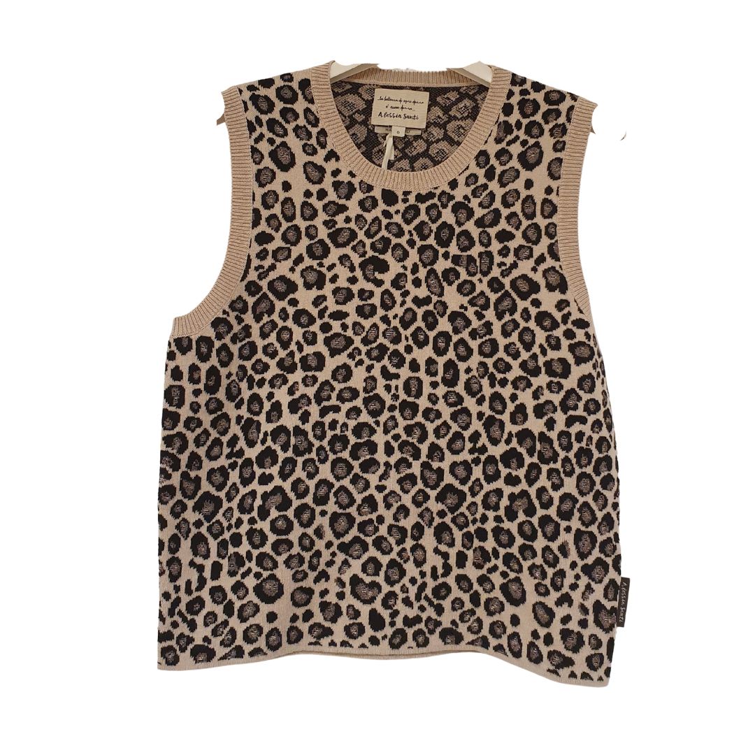 Mini gilet jacquard animalier Alessia Santi