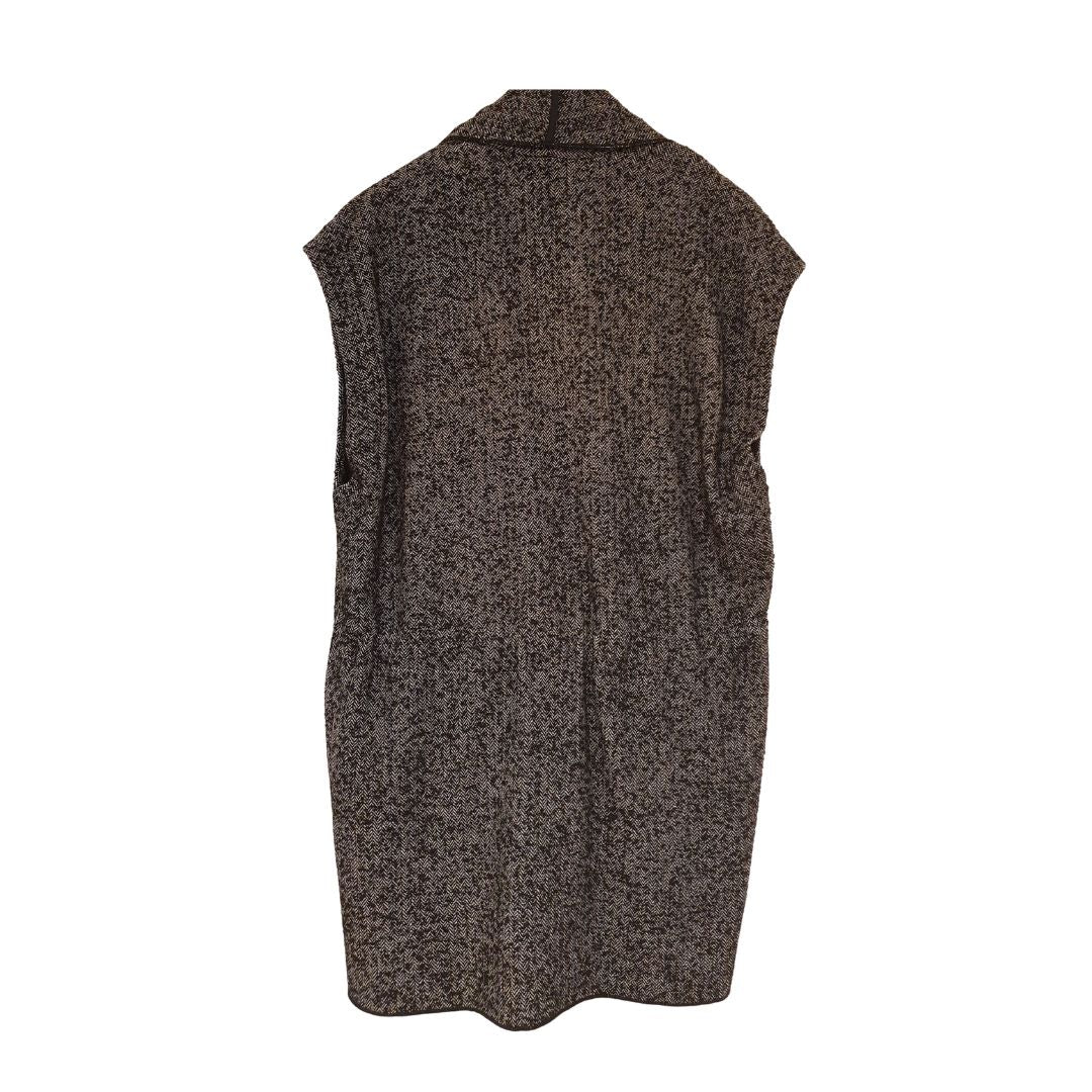 Gilet lungo spigato collo a scialle Alessia Santi