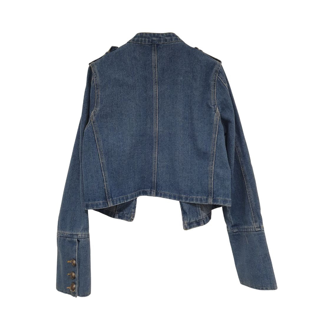 Giacca napoleone in denim Tensione In