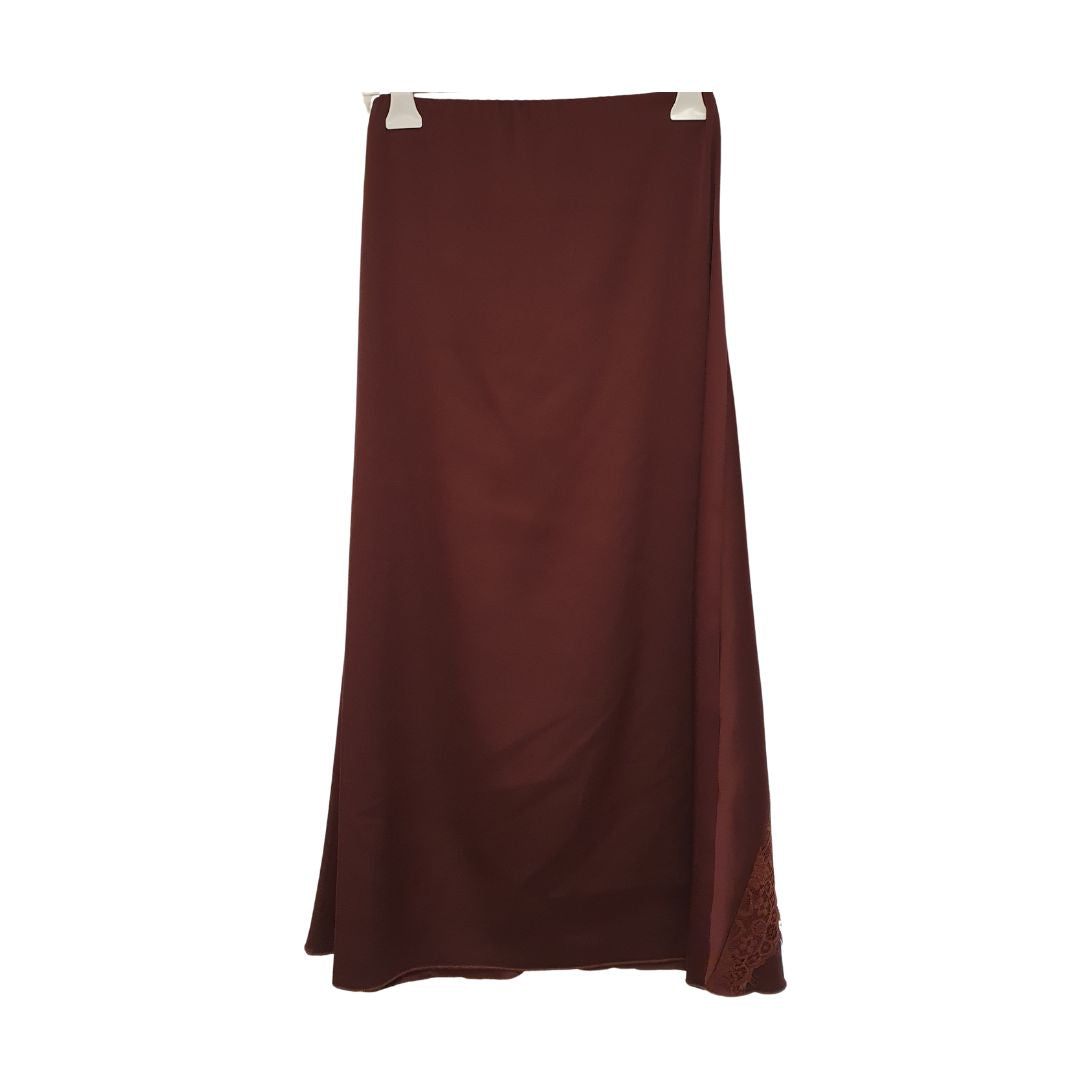 Gonna in satin bordeaux Philia Loft