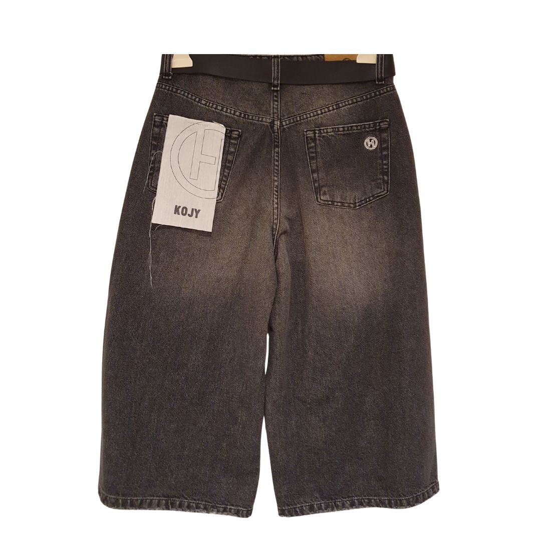 Bermuda Koji denim nero con cintura HaveOne