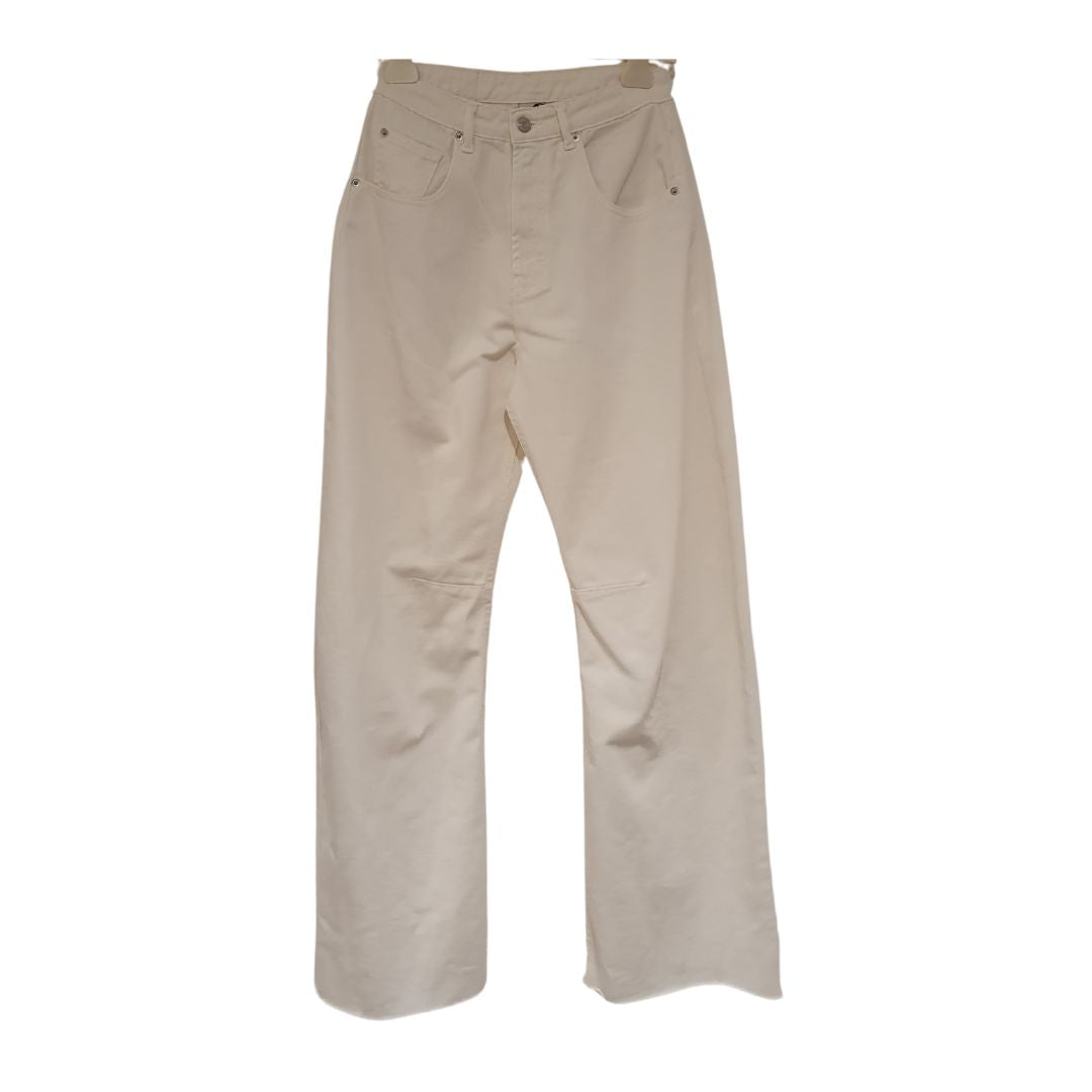 Jeans a vita alta bianco