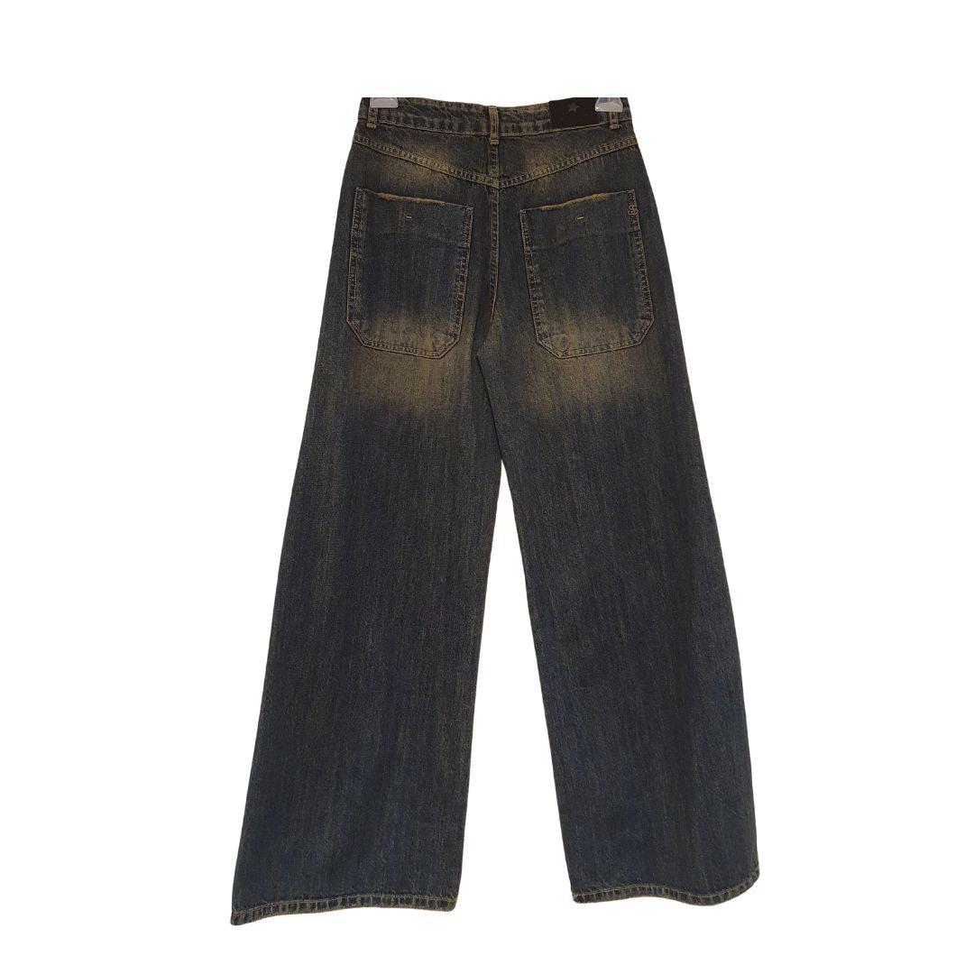 Jeans modello palazzo effetto used Souvenir