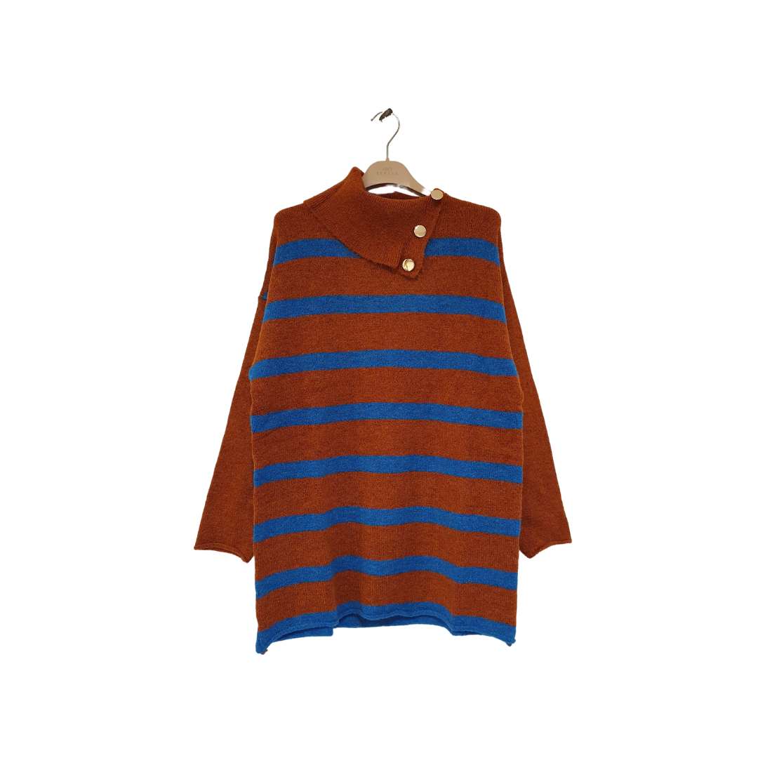 Maglione lungo rigato