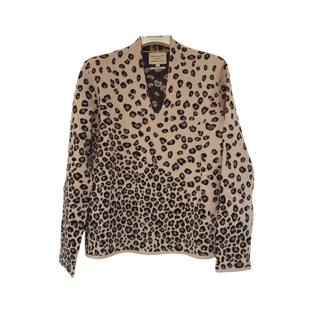 Maglia jacquard animalier Alessia Santi