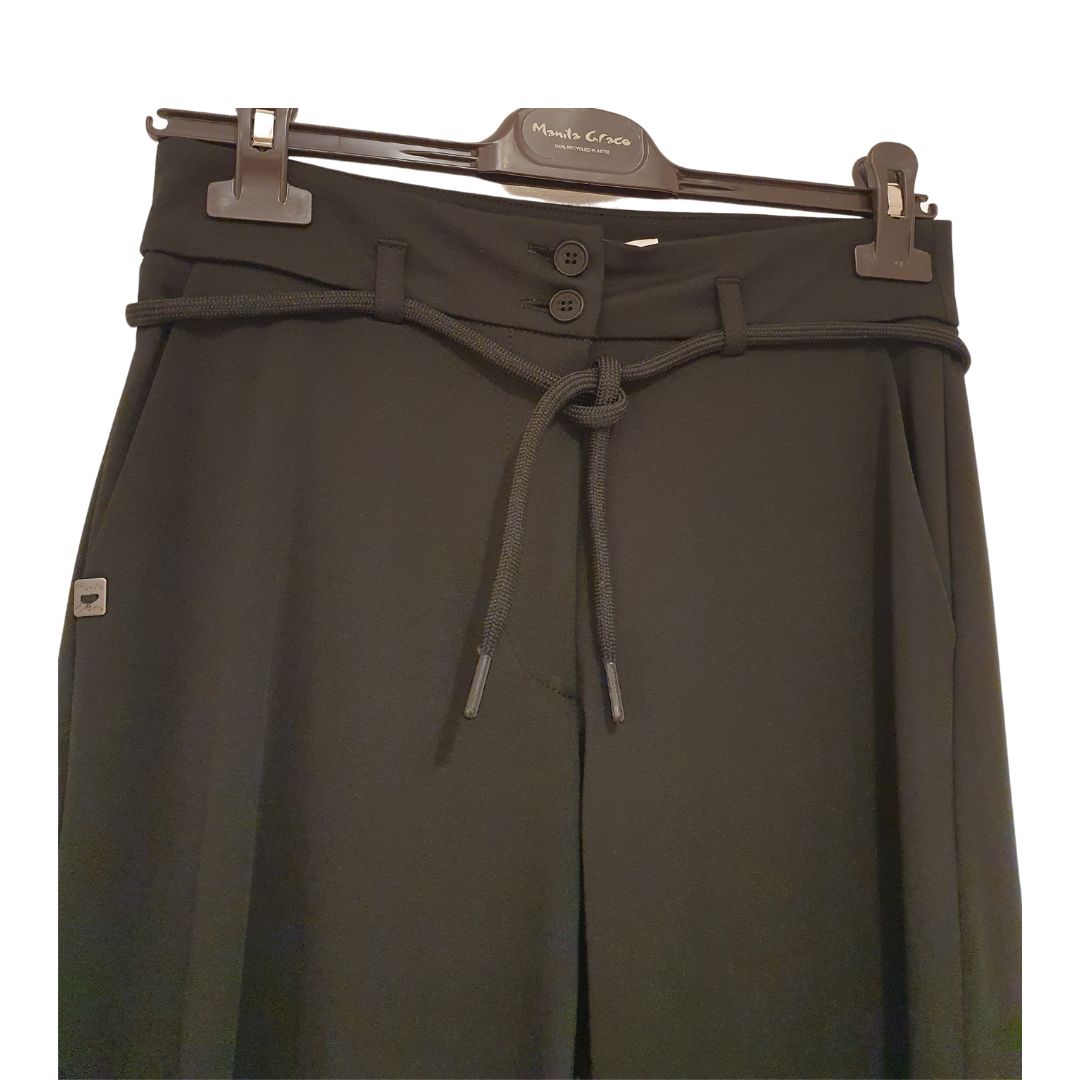 Pantalone nero gamba dritta Manila Grace