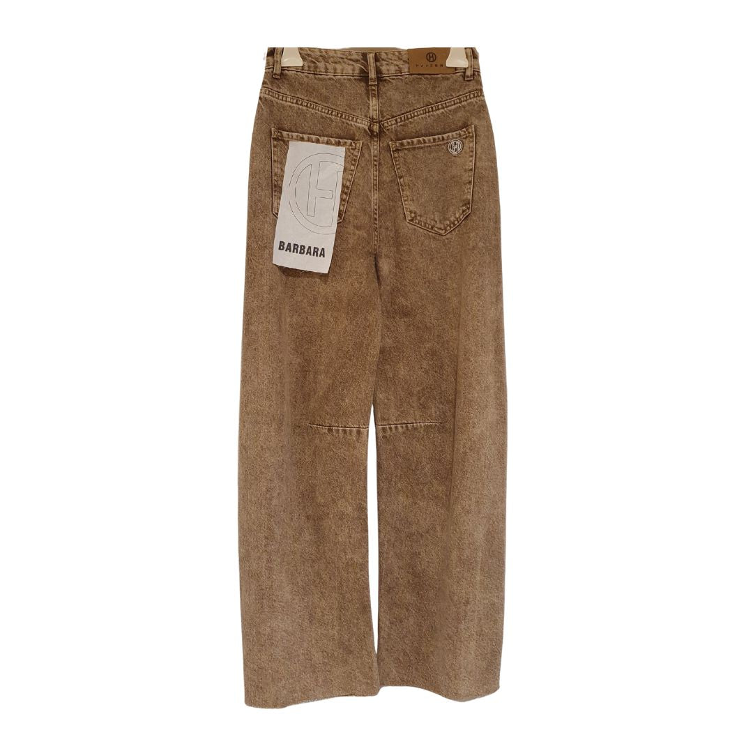 Jeans beige modello Barbara HaveOne