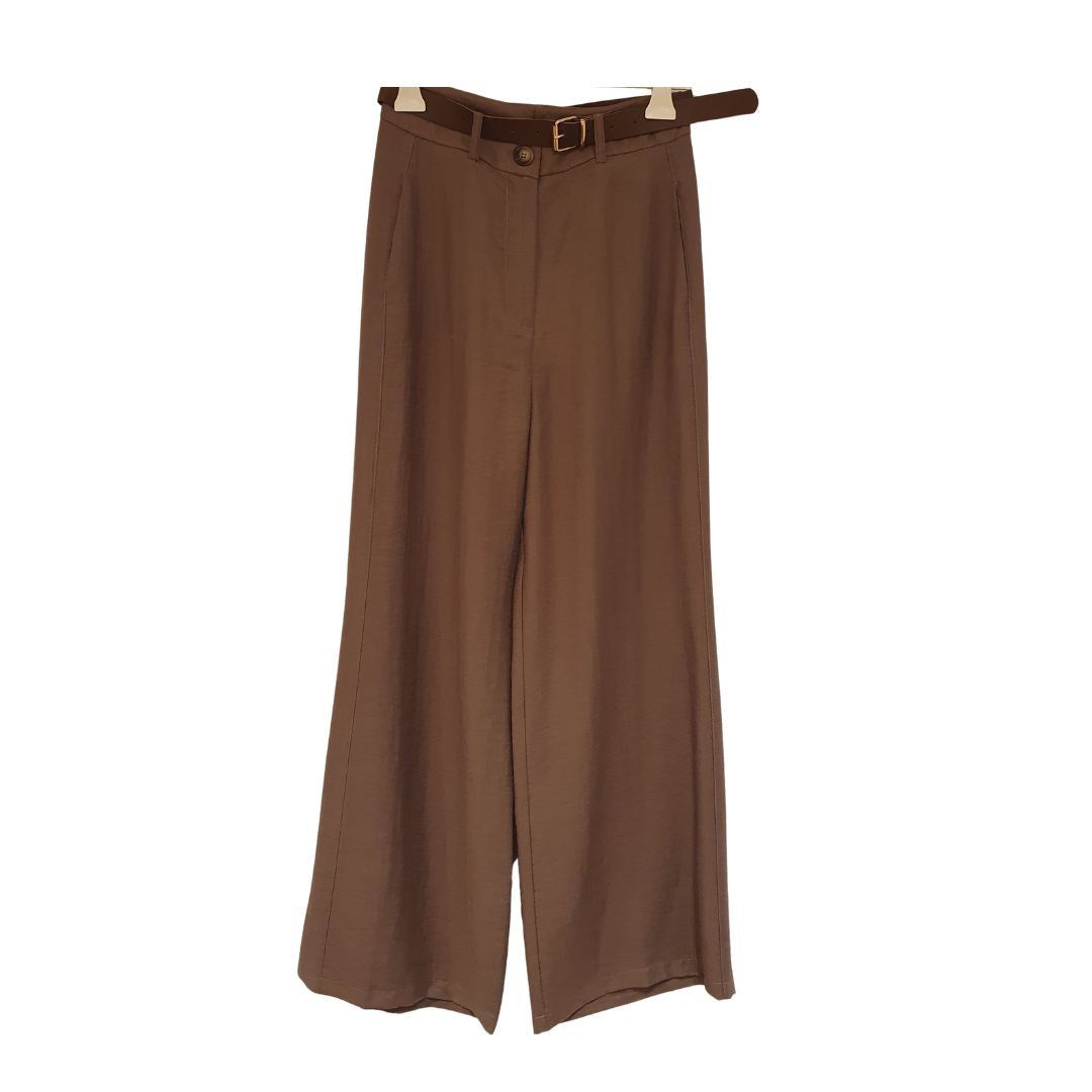 Pantalone a vita alta in misto lino HaveOne