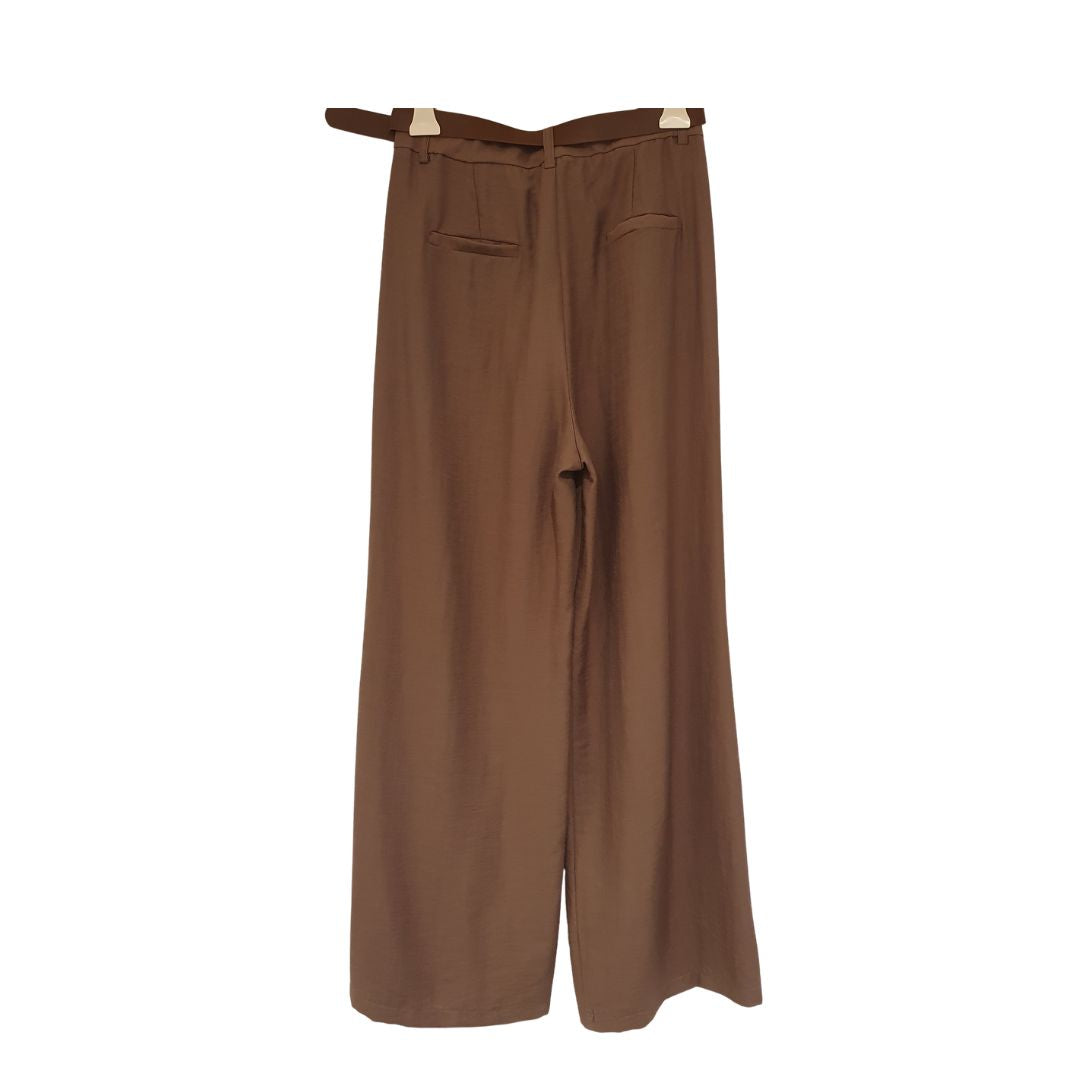 Pantalone a vita alta in misto lino HaveOne