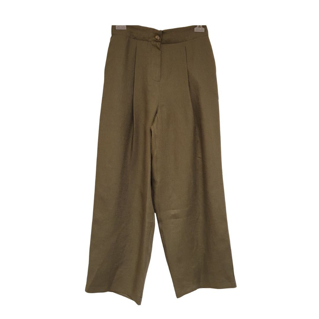 Pantalone wide leg in lino Tensione In
