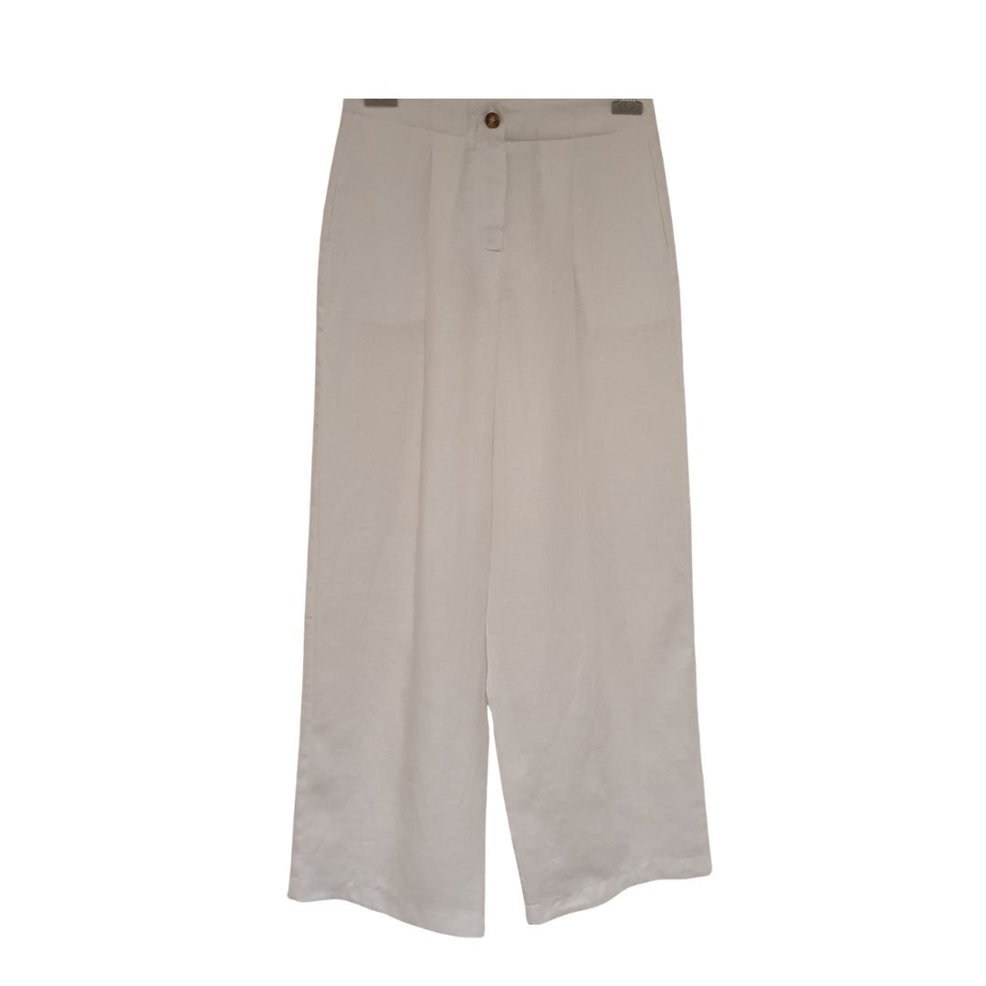 Pantalone wide leg in lino Tensione In