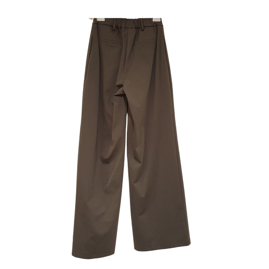Pantalone a vita alta in jersey Crochè