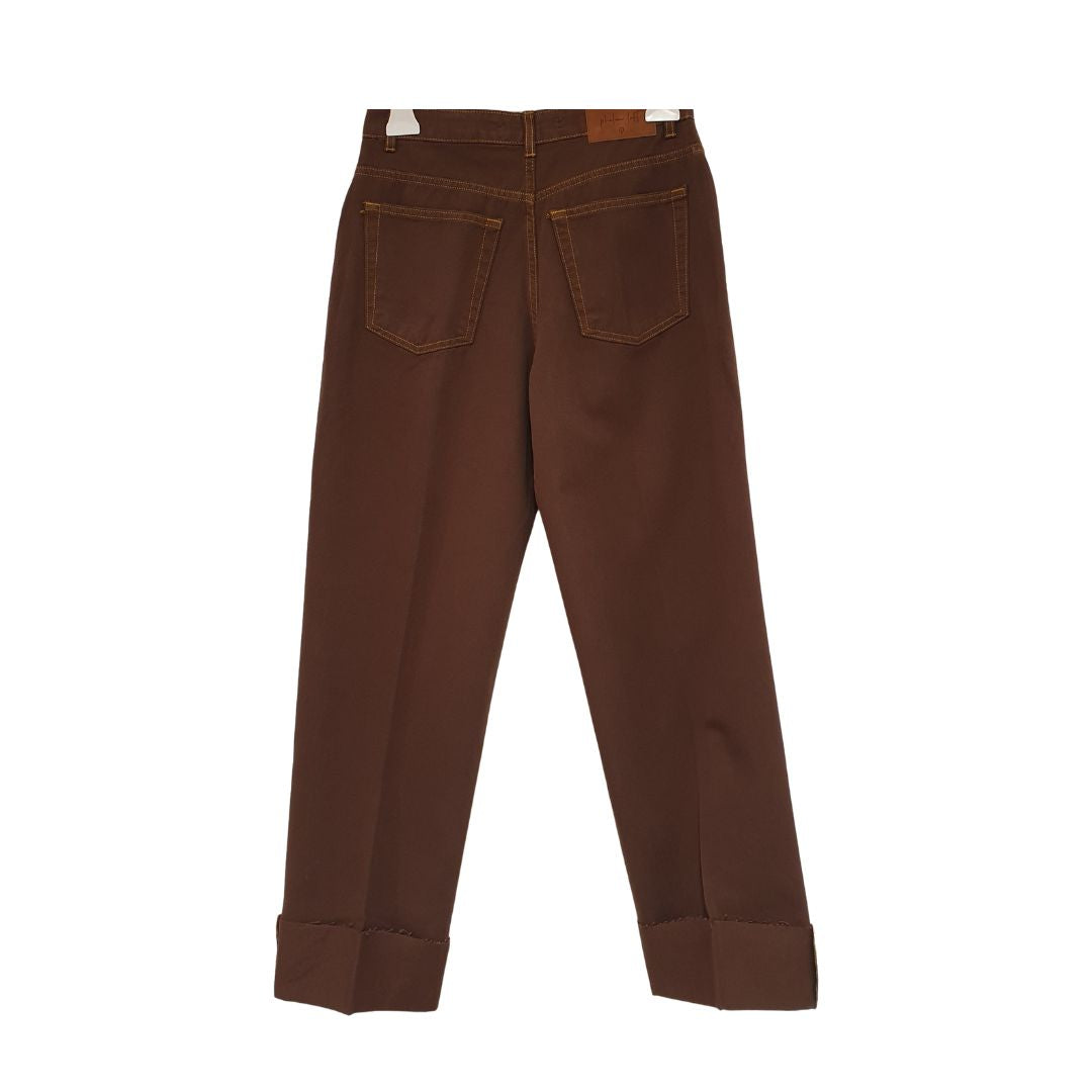 Pantalone in cotone con risvolto Philia Loft