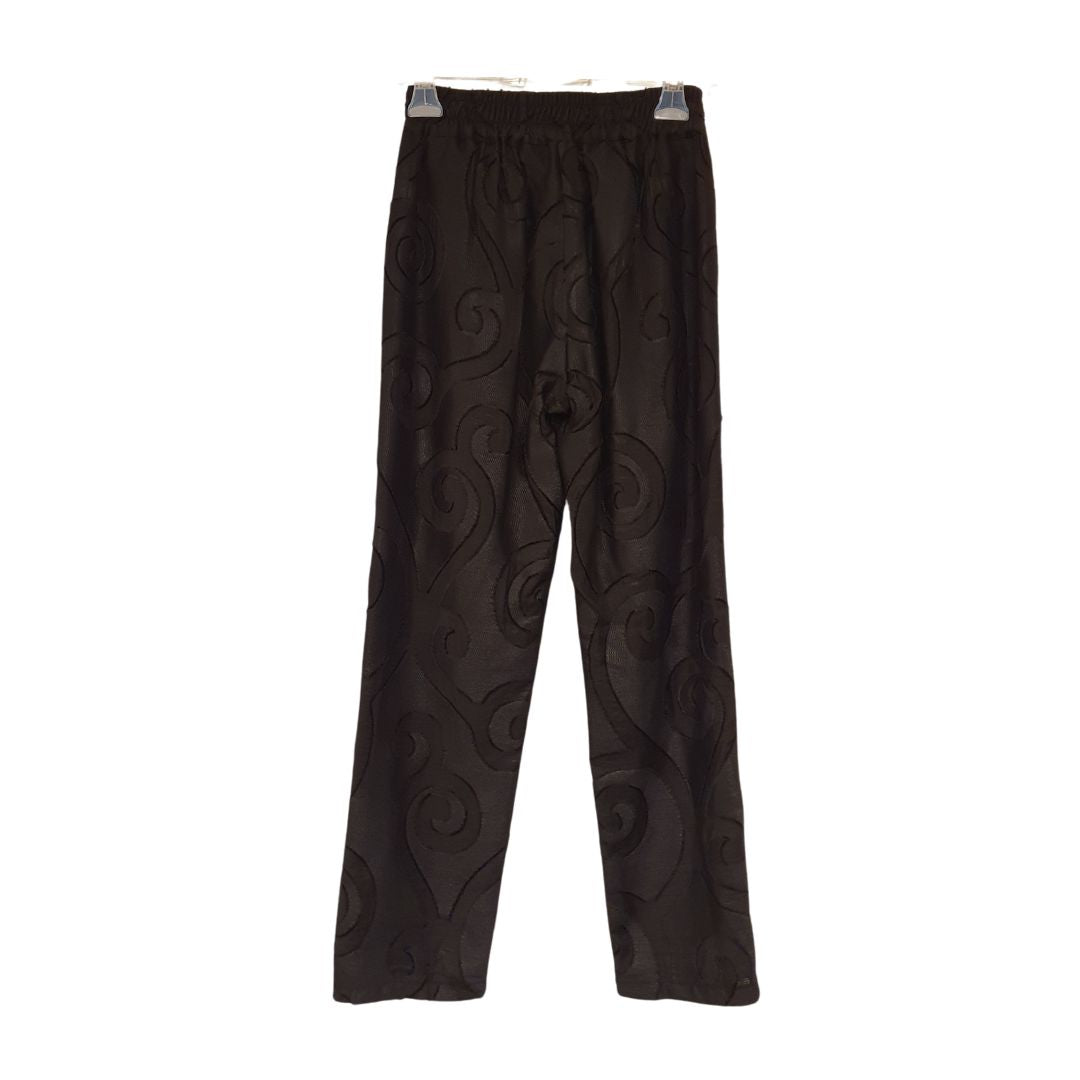 Pantalone jacquard nero Souvenir