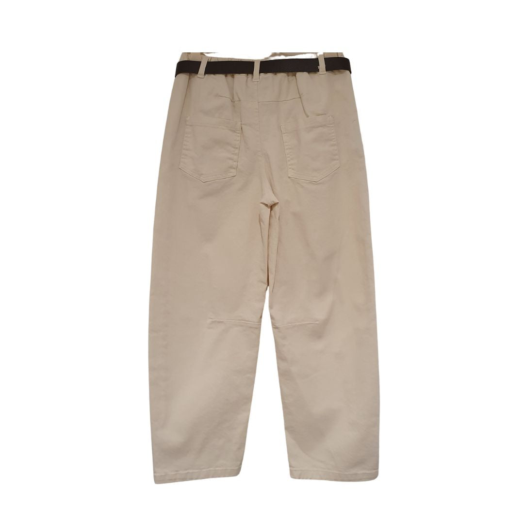 Pantalone panna con cintura HaveOne