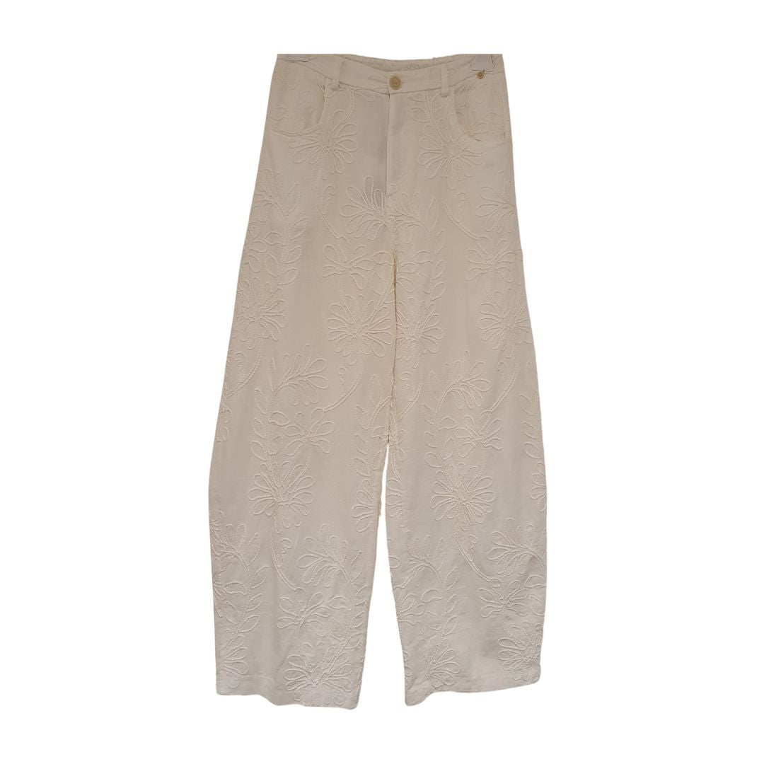 Pantalone in cotone con ricamo Philia Loft