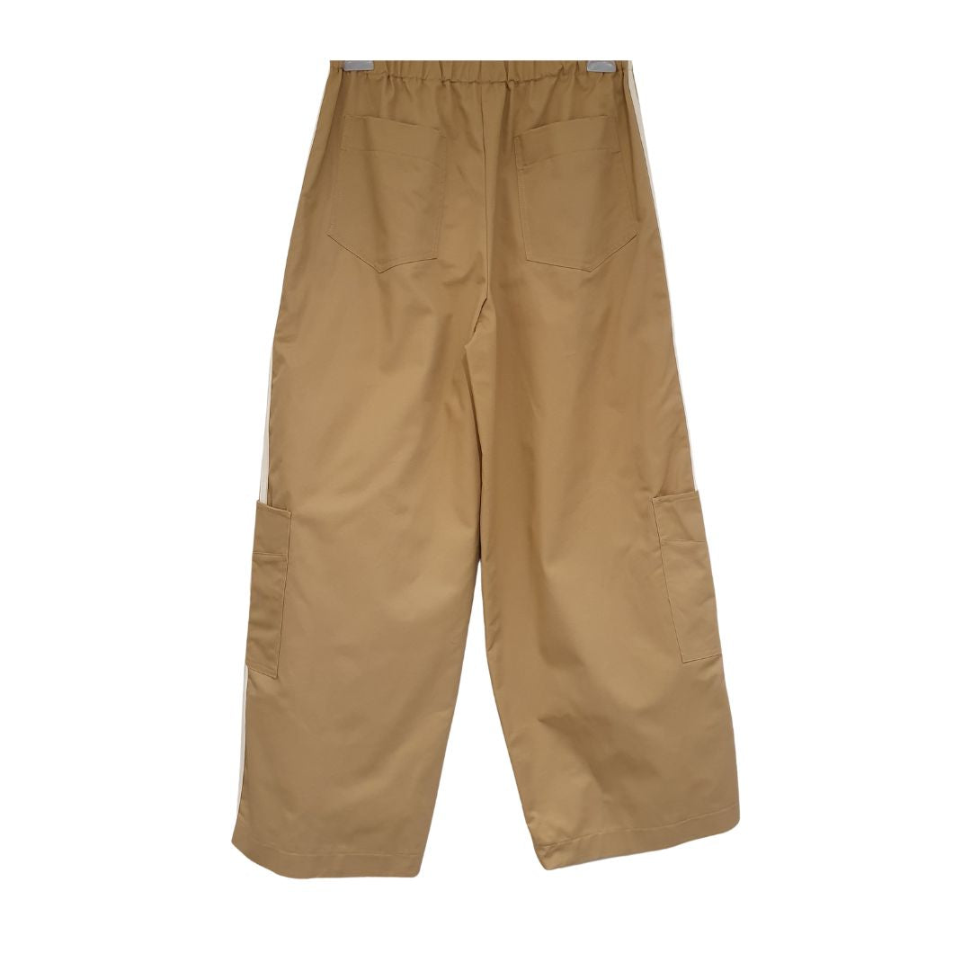 Pantalone in cotone con coulisse stile adidas Souvenir