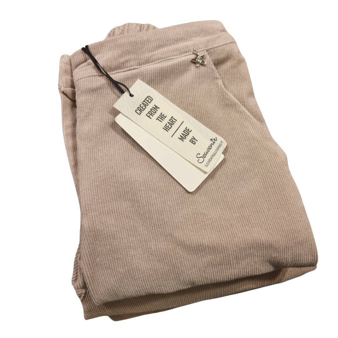 Pantalone boyfriend in velluto Souvenir